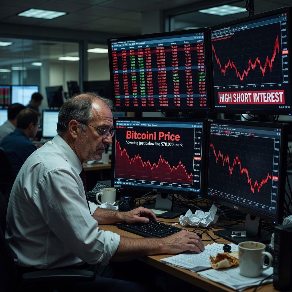 Bitcoin Stuck Below $70k as Demand Weakens and Shorts Build