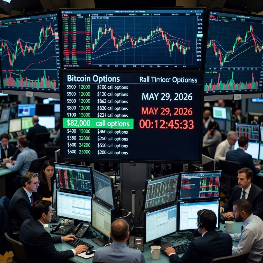 Bitcoin Traders Bet Big on $82,000 Ahead of $6.25B Options Expiry