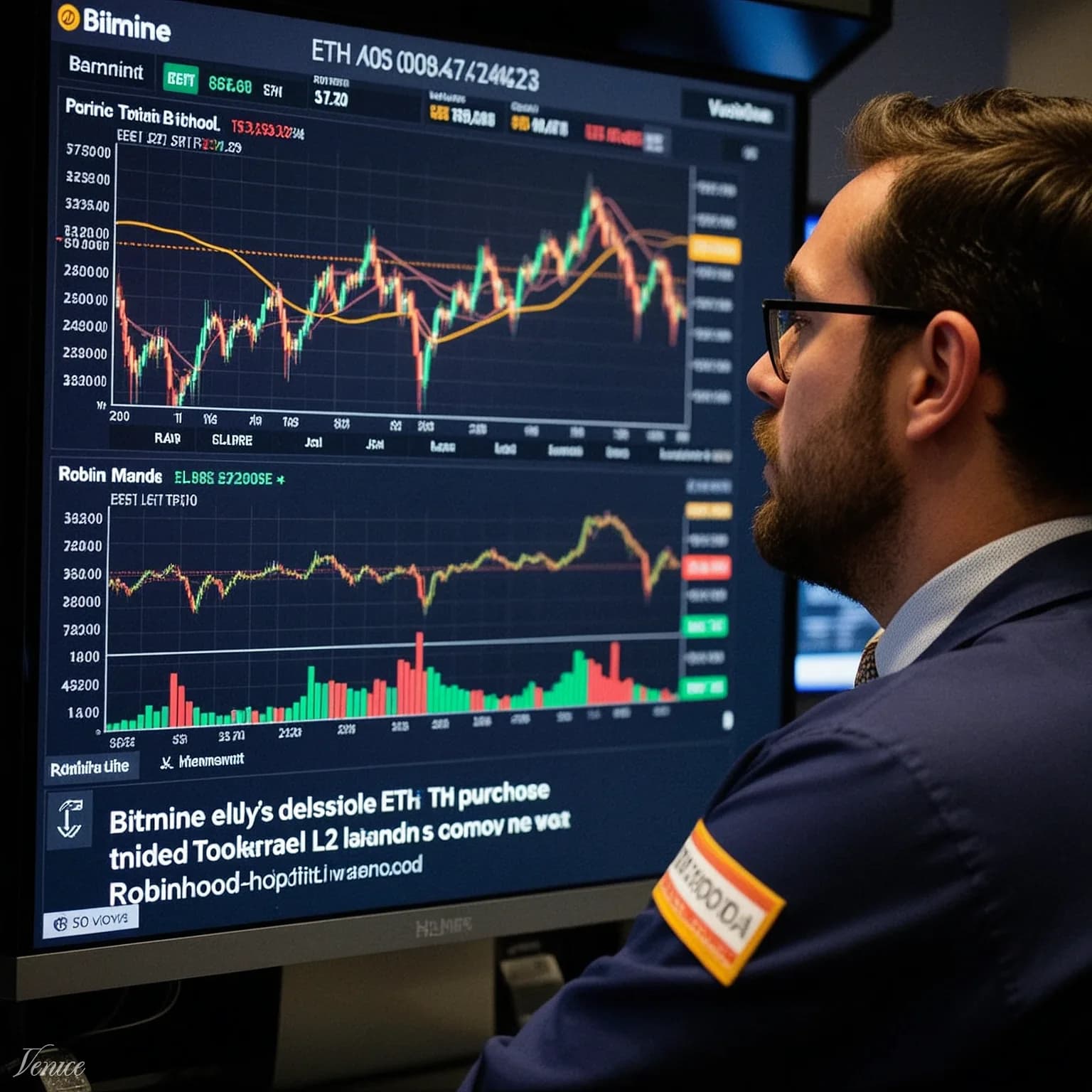 Ether climbs toward $2K as Bitmine buys ETH, Robinhood L2 boost
