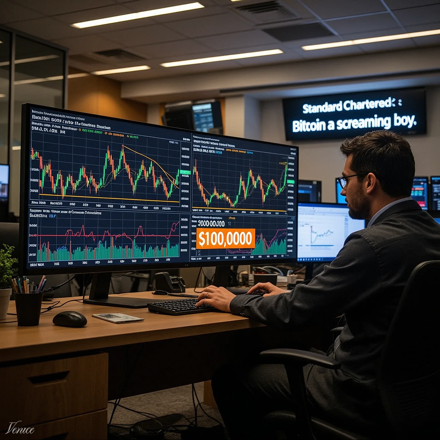 Bitcoin is 'A Screaming Buy': Standard Chartered Backs $100,000 Target, Shrugs Off Strategy (MSTR) Sell-Off