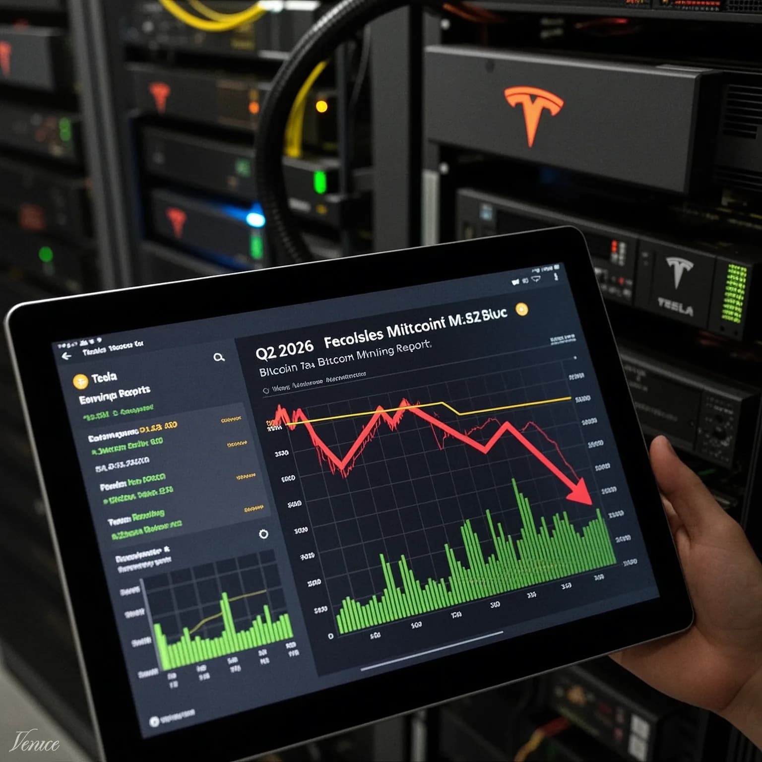 Tesla Holds Bitcoin Reserves Steady, Reports $112M Impairment Loss