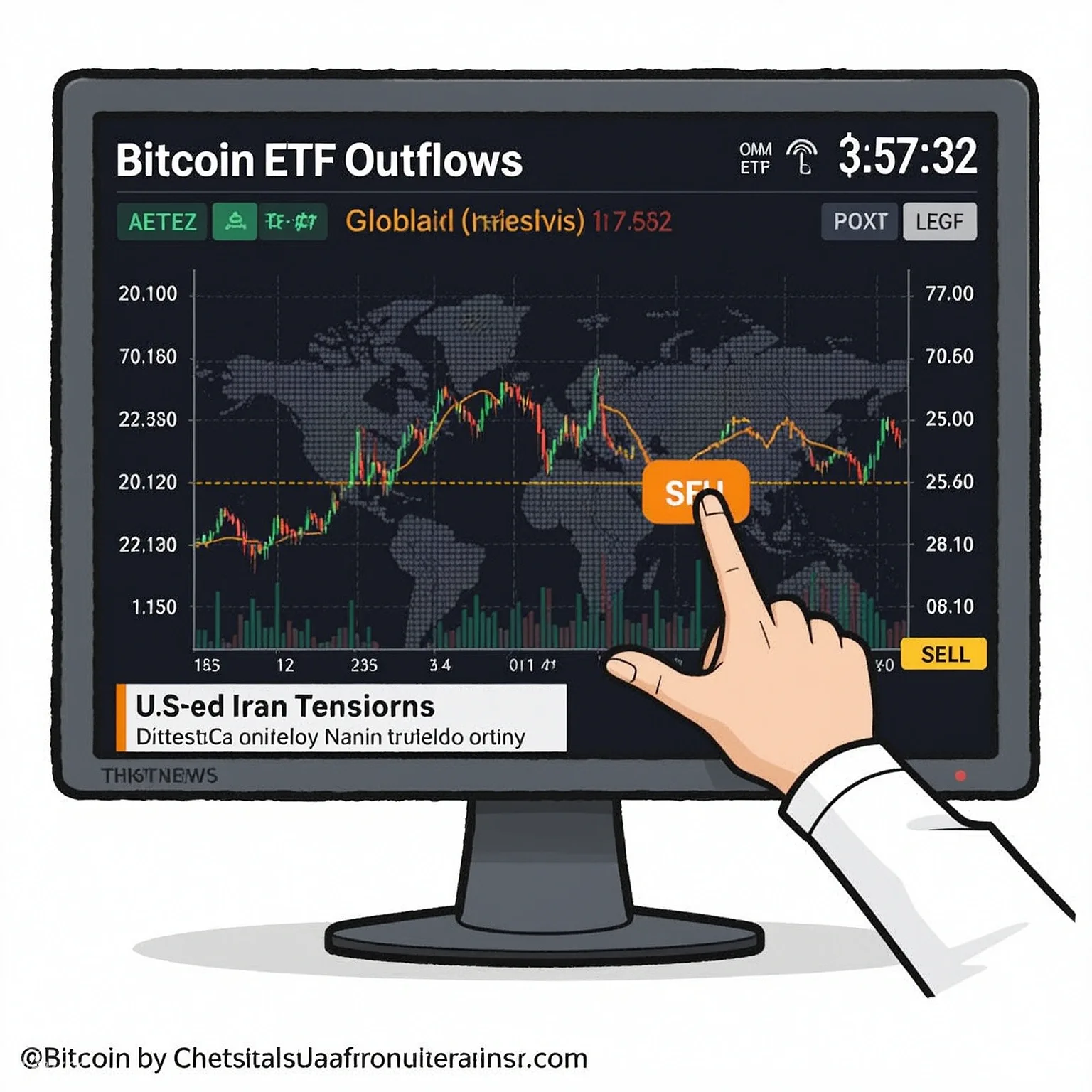 Bitcoin ETFs Shed $225M, Snapping Seven-Day Inflow Streak as Iran Tensions Spook Markets