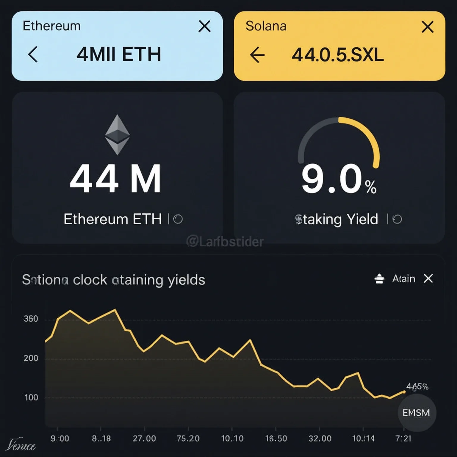 Ethereum Staking Reaches 43.8 Million ETH as Yields Fall to 2.63%